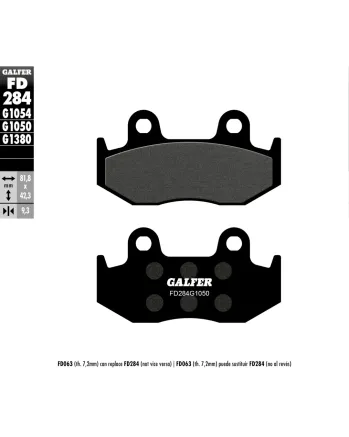 Предни/Задни мото накладки Galfer SCOOTER FD284G1050