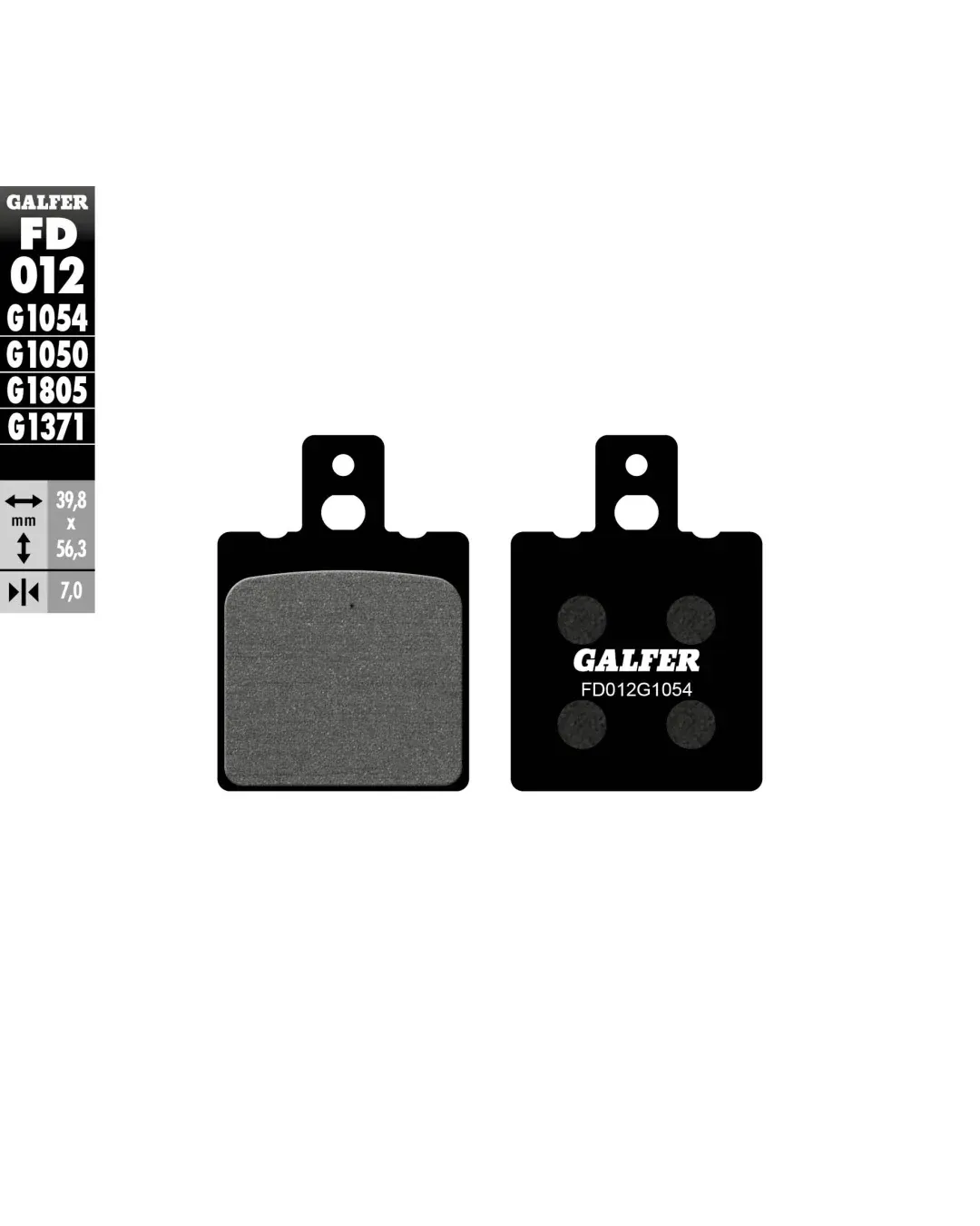Предни/Задни мото накладки Galfer SEMI METAL FD012G1054
