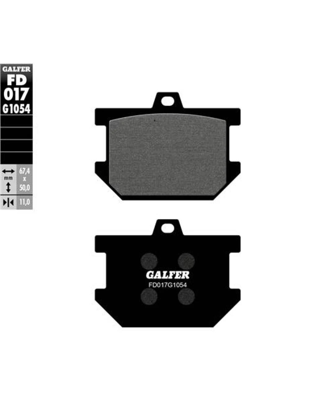 Предни/Задни мото накладки Galfer SEMI METAL FD017G1054