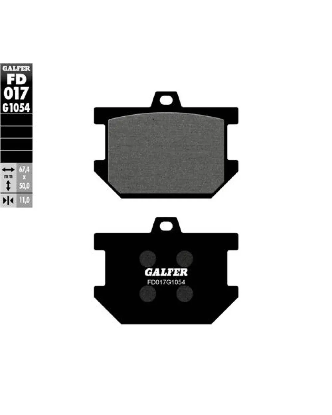 Предни/Задни мото накладки Galfer SEMI METAL FD017G1054