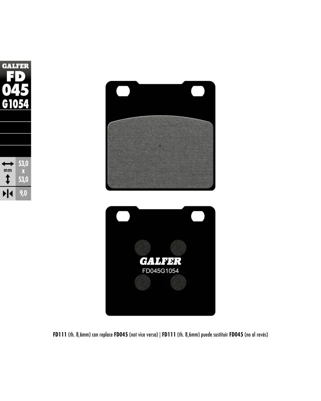 Предни/Задни мото накладки Galfer SEMI METAL FD045G1054