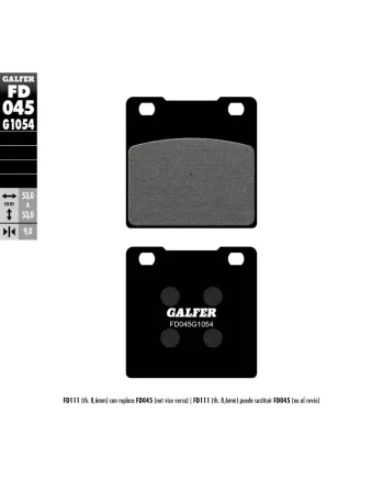 Предни/Задни мото накладки Galfer SEMI METAL FD045G1054