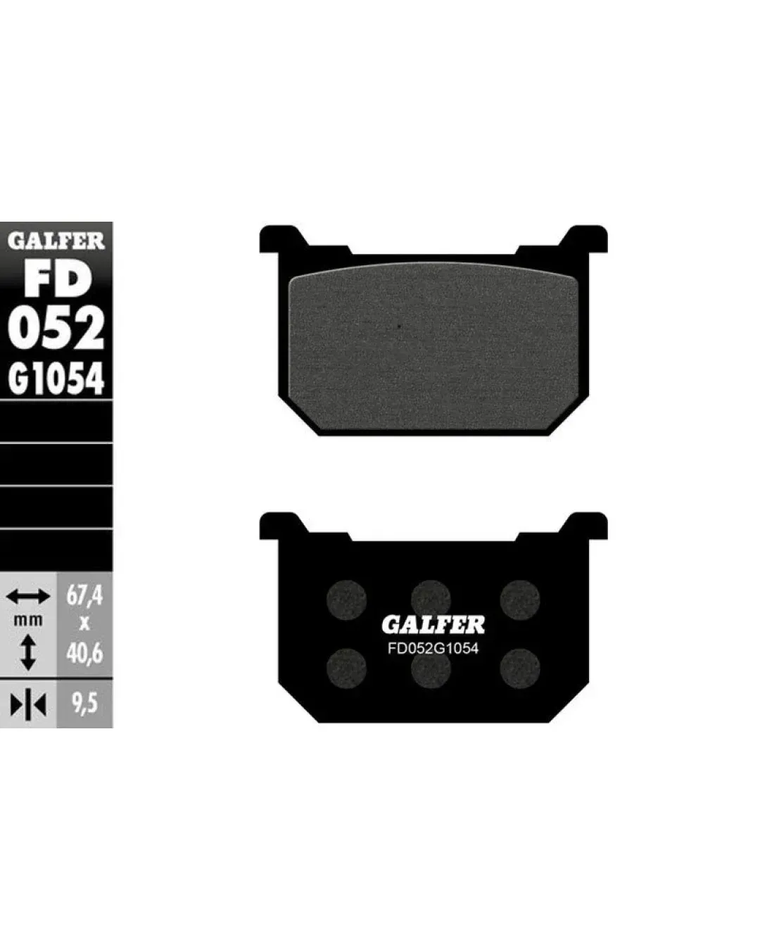 Предни/Задни мото накладки Galfer SEMI METAL FD052G1054