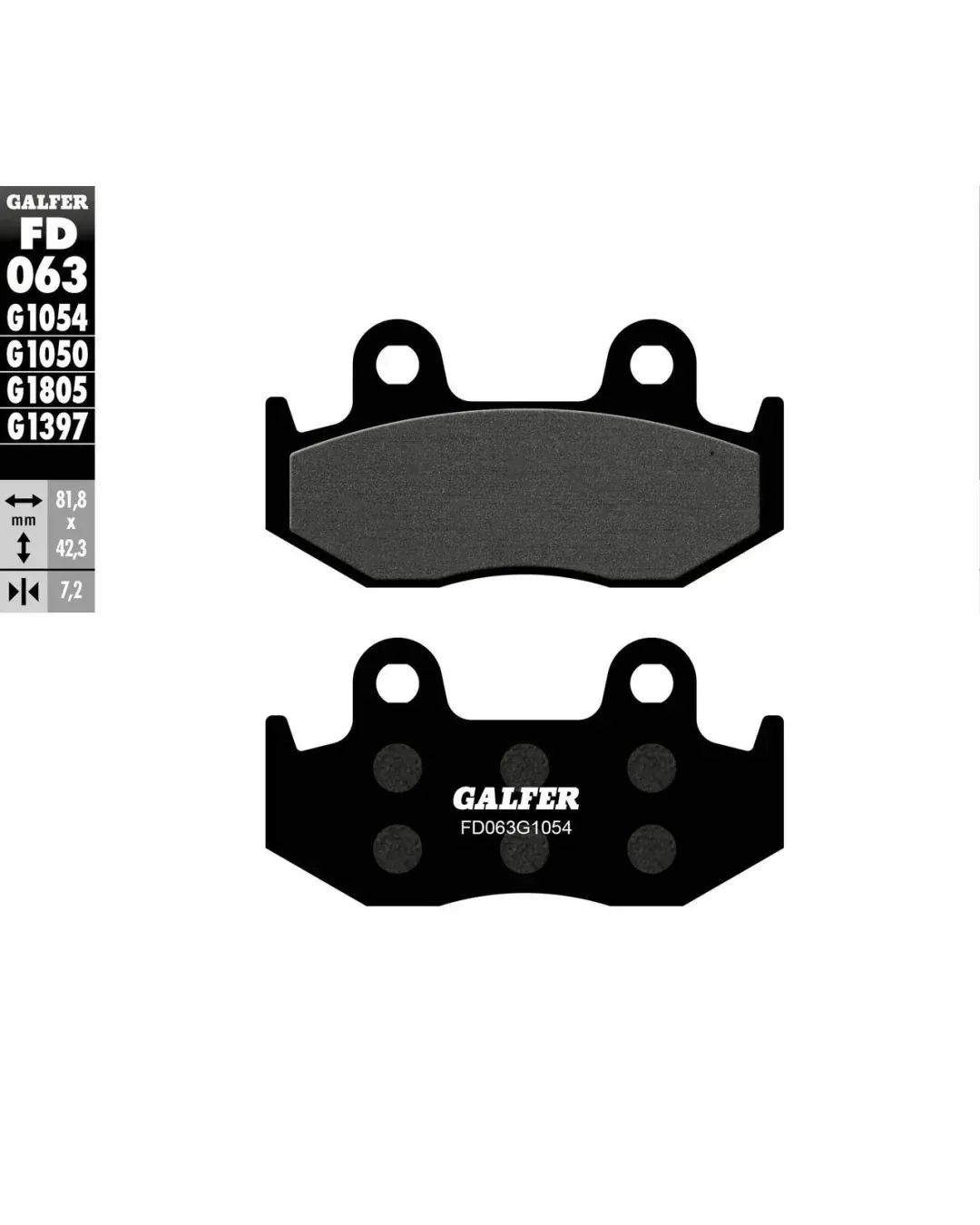 Предни/Задни мото накладки Galfer SEMI METAL FD063G1054