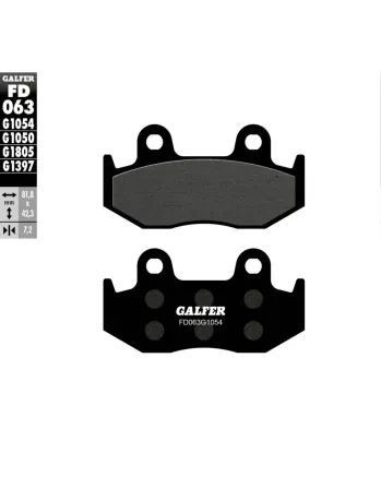 Предни/Задни мото накладки Galfer SEMI METAL FD063G1054