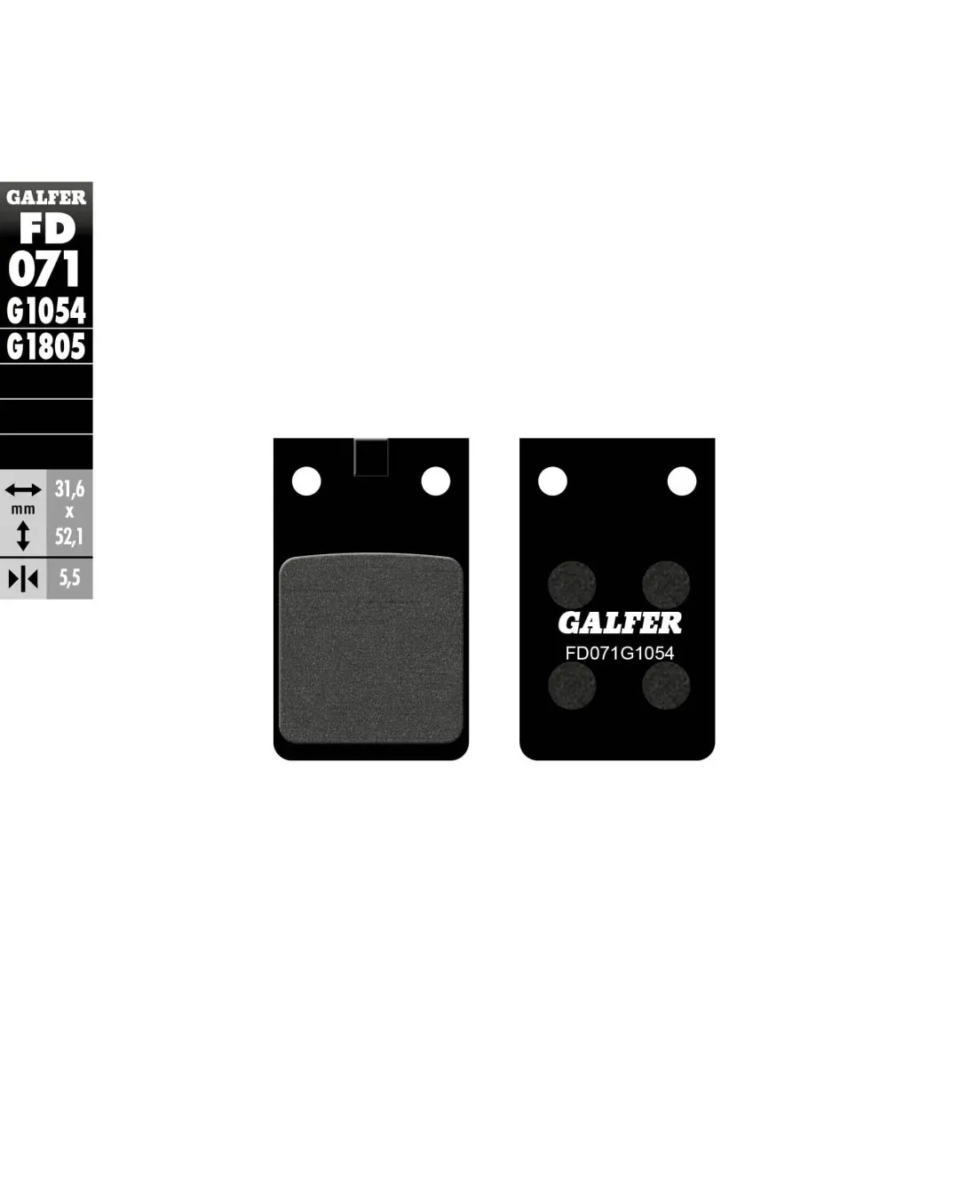 Предни/Задни мото накладки Galfer SEMI METAL FD071G1054