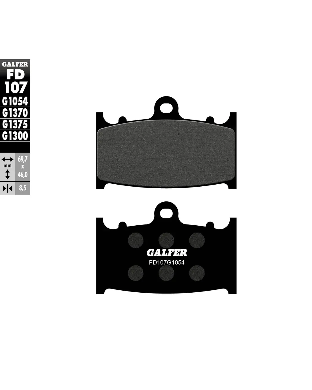 Предни/Задни мото накладки Galfer SEMI METAL FD107G1054