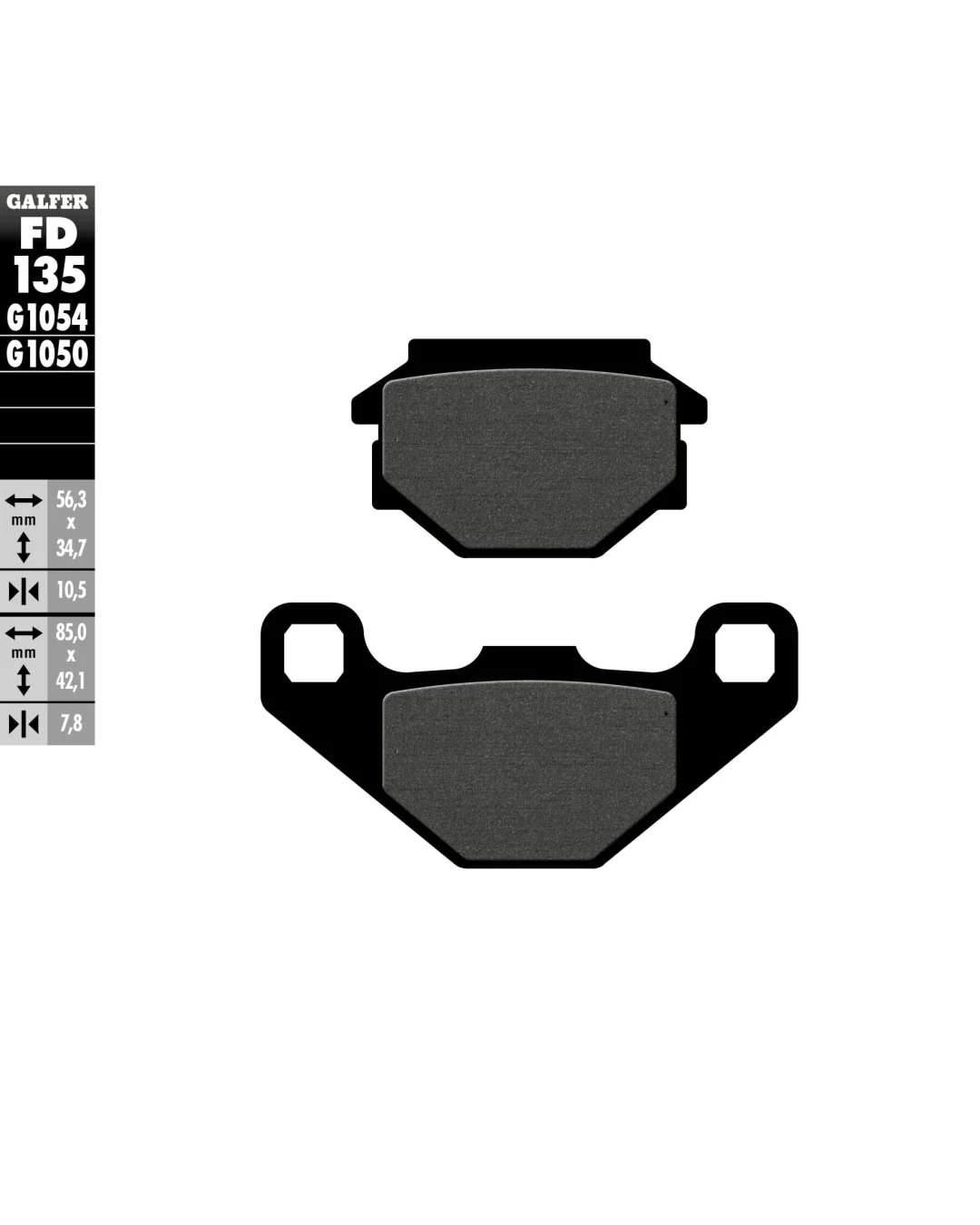 Предни/Задни мото накладки Galfer SEMI METAL FD135G1054