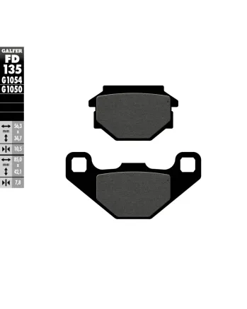 Предни/Задни мото накладки Galfer SEMI METAL FD135G1054