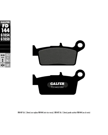 Предни/Задни мото накладки Galfer SEMI METAL FD144G1050