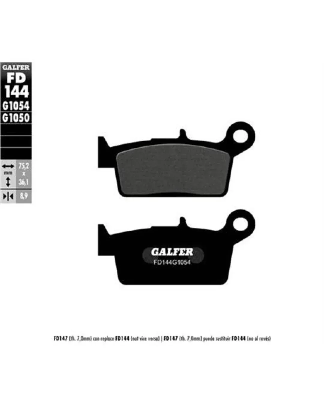 Предни/Задни мото накладки Galfer SEMI METAL FD144G1054
