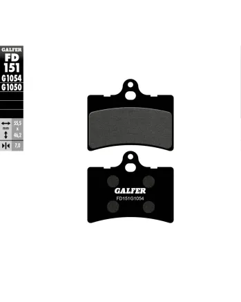 Предни/Задни мото накладки Galfer SEMI METAL FD151G1054