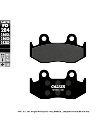 Предни/Задни мото накладки Galfer SEMI METAL FD284G1054