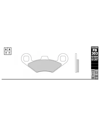 Предни/Задни мото накладки Galfer SEMI METAL FD303G1054