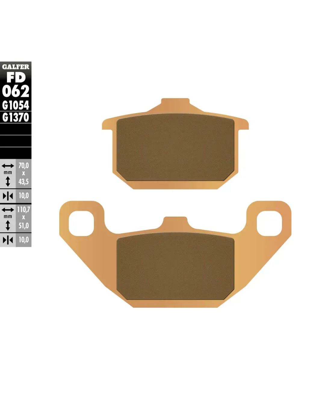 Предни/Задни мото накладки Galfer SINTERED COMPOUND FD062G1370