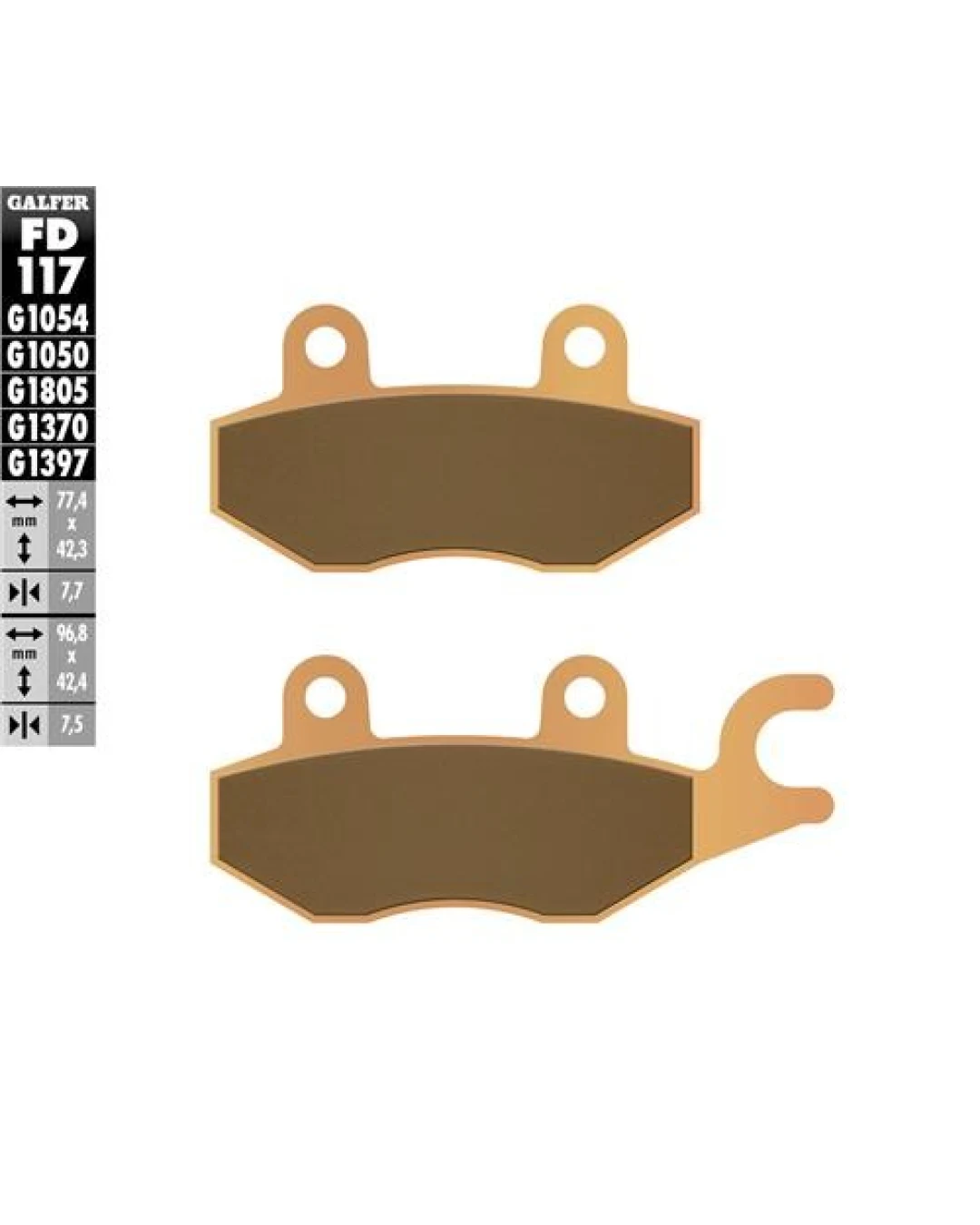 Предни/Задни мото накладки Galfer SINTERED COMPOUND FD117G1370