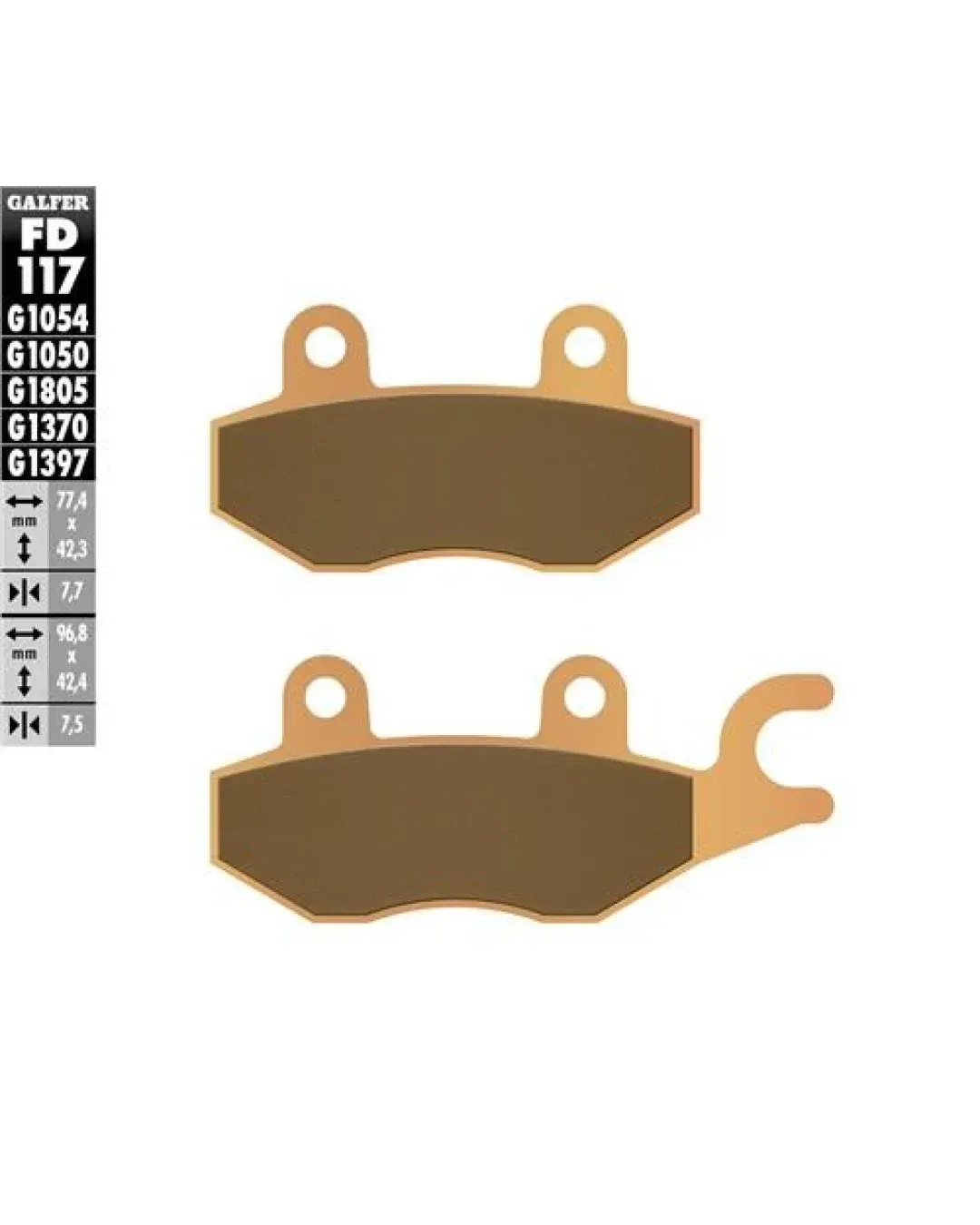 Предни/Задни мото накладки Galfer SINTERED COMPOUND FD117G1370