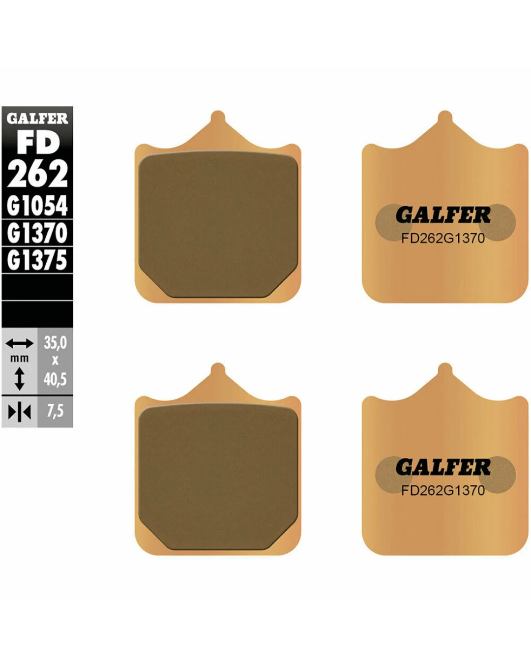 Предни/Задни мото накладки Galfer SINTERED COMPOUND FD262G1370
