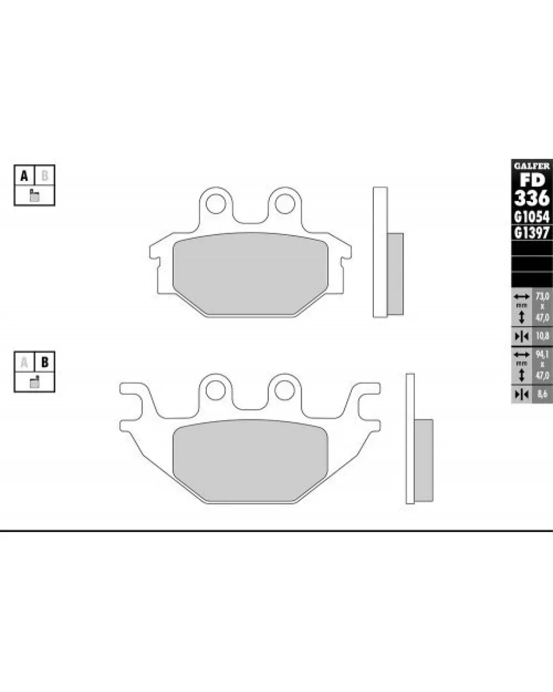Предни/задни мото накладки Galfer SINTERED COMPOUND FD336G1397