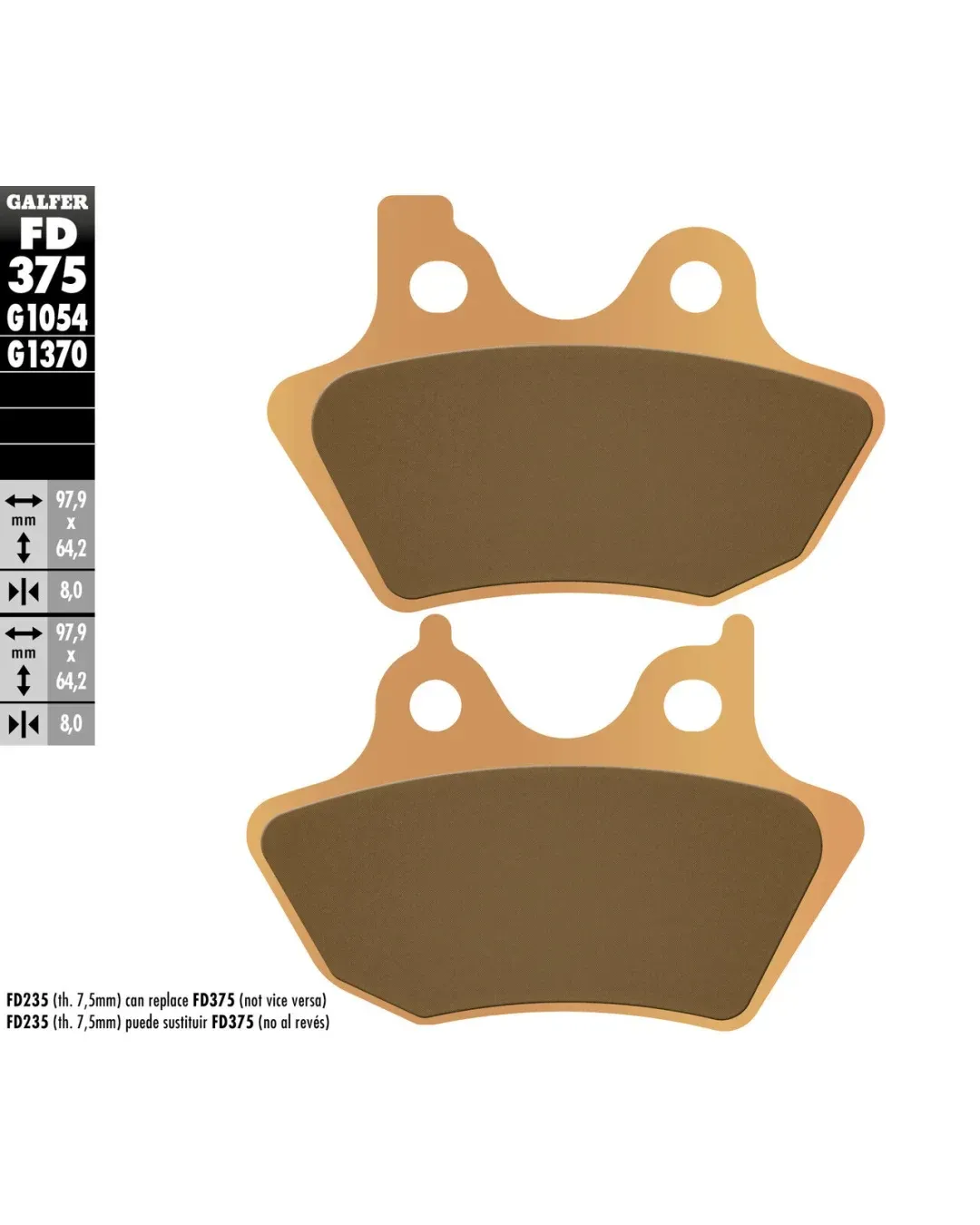 Предни/Задни мото накладки Galfer SINTERED COMPOUND FD375G1370