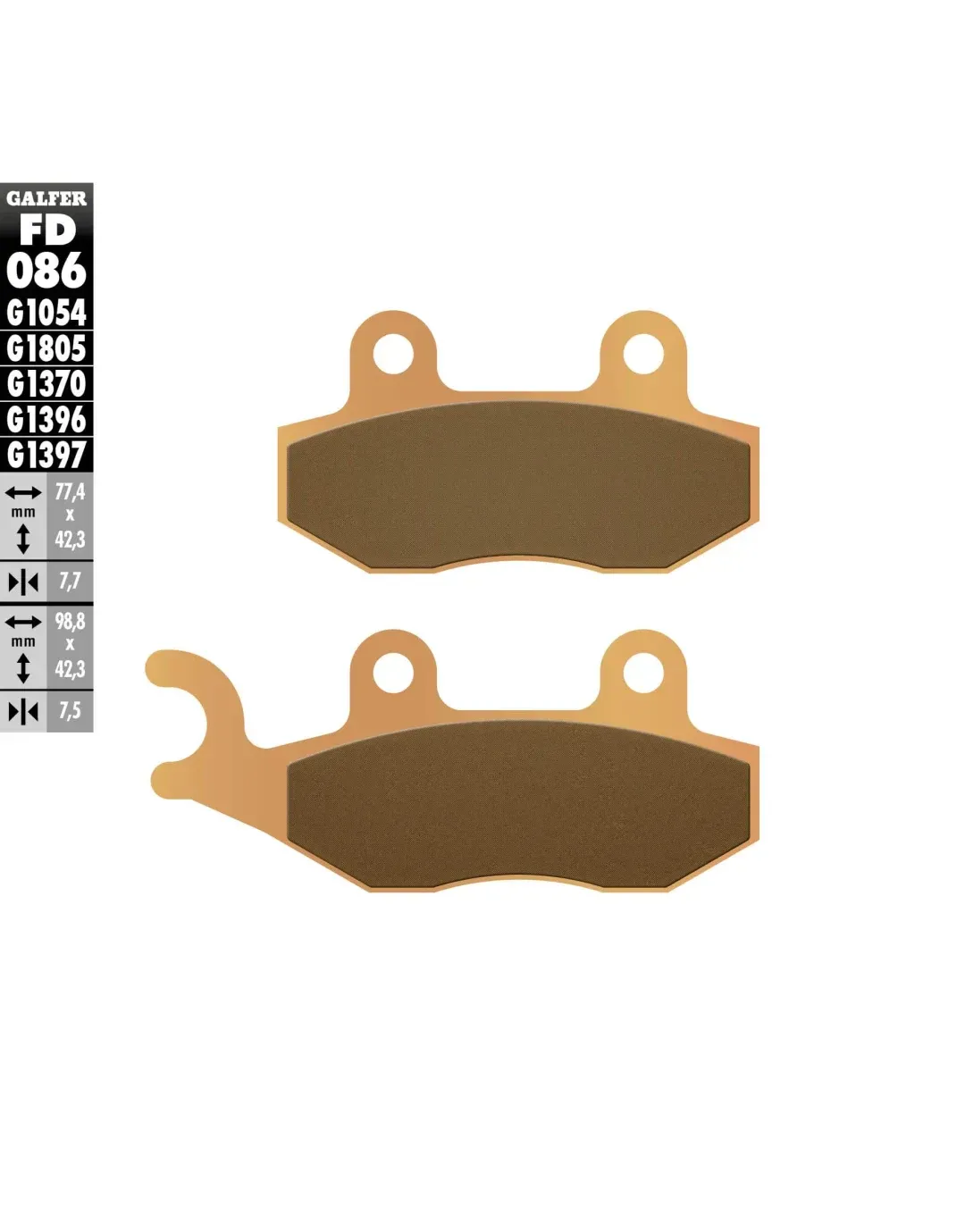 Предни/Задни  мото накладки Galfer SINTERED FD086G1396