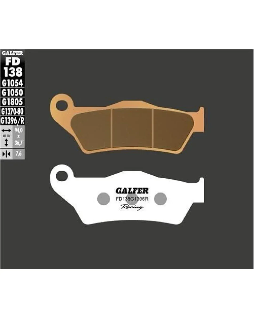 Предни/Задни мото накладки Galfer SINTERED RACING FD138G1396R