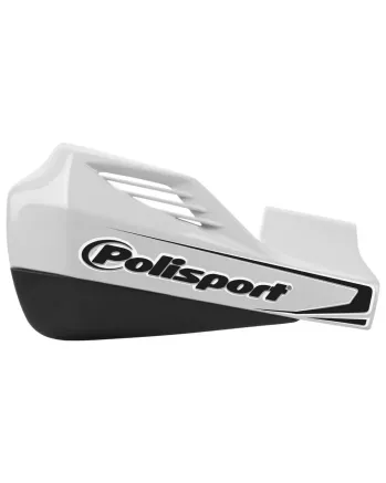 Предпазител за кормило POLISPORT MX ROCKS - UNIVERSAL WHITE/ BLACK / PLASTIC
