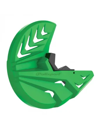 Предпазител за спирачен диск POLISPORT Disc & Bottom Fork Protector KX250F(21->) KX450F(19->) Green