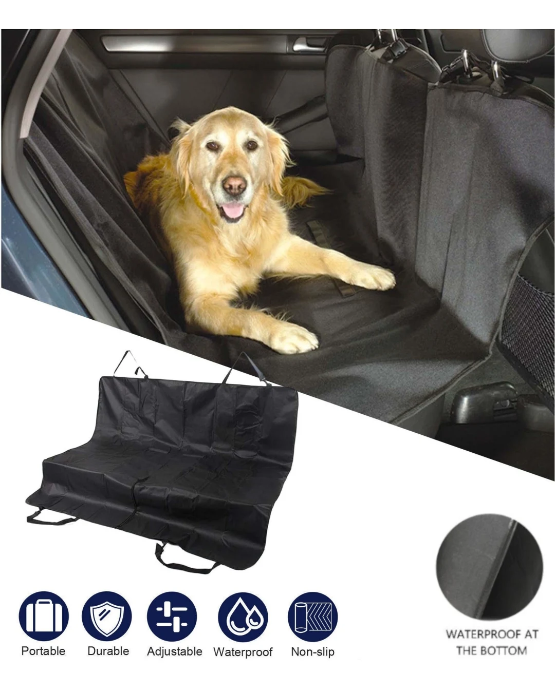 Предпазно покривало постелка протектор за седалка и багажник за домашни любимци водоустойчив 137см х 147см