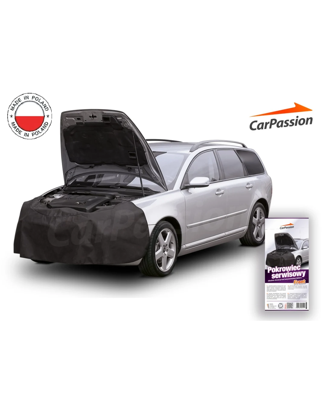 Предпазно работно покривало за предната част на автомобила CarPassion Универсално висококачествено