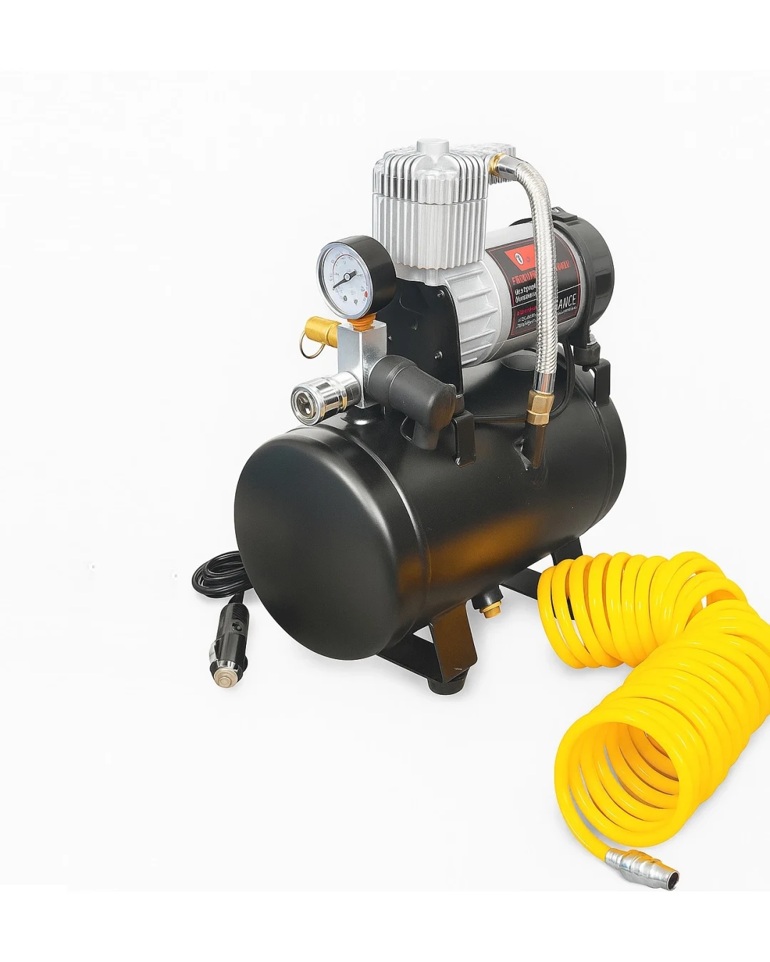 Преносим Компресор за помпане на гуми с маркуч – 12V, 15A, 3L, 150PSI, 60L/min
