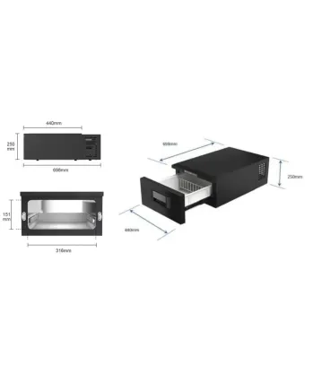Преносим компресорен хладилник и фризер за кола 30L (12V/24V/220V)