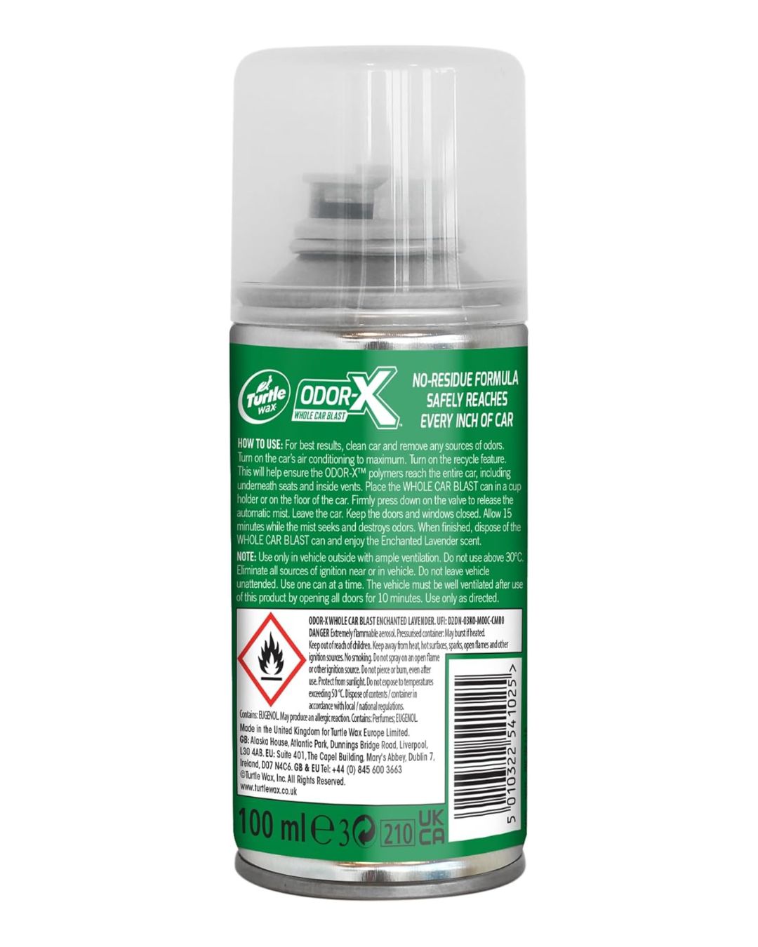 Препарат за ароматизиране на купето Turtle Wax Odor-X Enchanted Lavender 100ml
