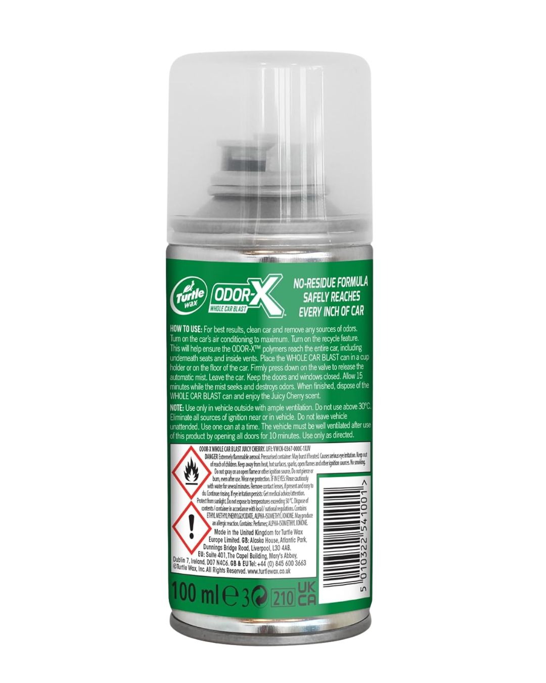 Препарат за ароматизиране на купето Turtle Wax Odor-X Juicy Cherry 100ml