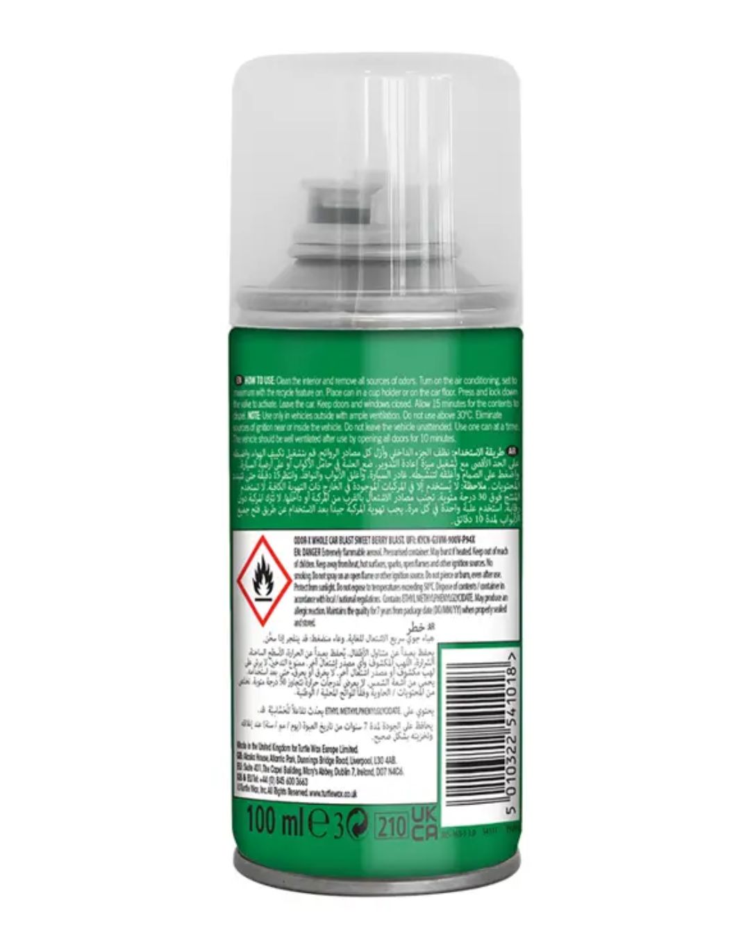 Препарат за ароматизиране на купето Turtle Wax Odor-X Sweet Berry Blast 100ml