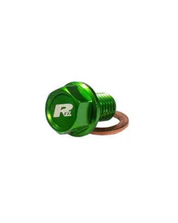 Пробка за масло RFX Pro Magnetic Drain Bolt (Green) [M10 x 22mm x 1.5] - Kawasaki KXF450/450R