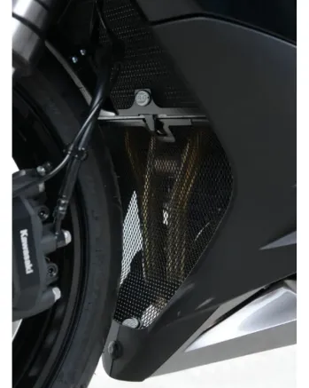 Протектор за генерация R&G RACING Aluminium Downpipe grille - Black Kawasaki Z1000 SX 11-19