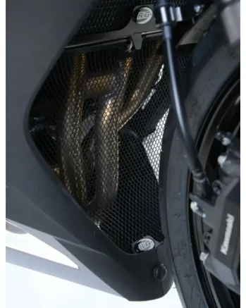 Протектор за генерация R&G RACING Aluminium Downpipe grille - Black Kawasaki Z1000 SX 11-19