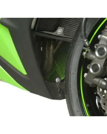 Протектор за генерация R&G Racing Aluminium Headpipe grille - Black Kawasaki ZX10R 11-18