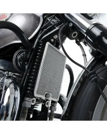 Протектор за маслен радиатор R&G RACING Oil Cooler Guard Black Royal Enfield Interceptor 650 19-26
