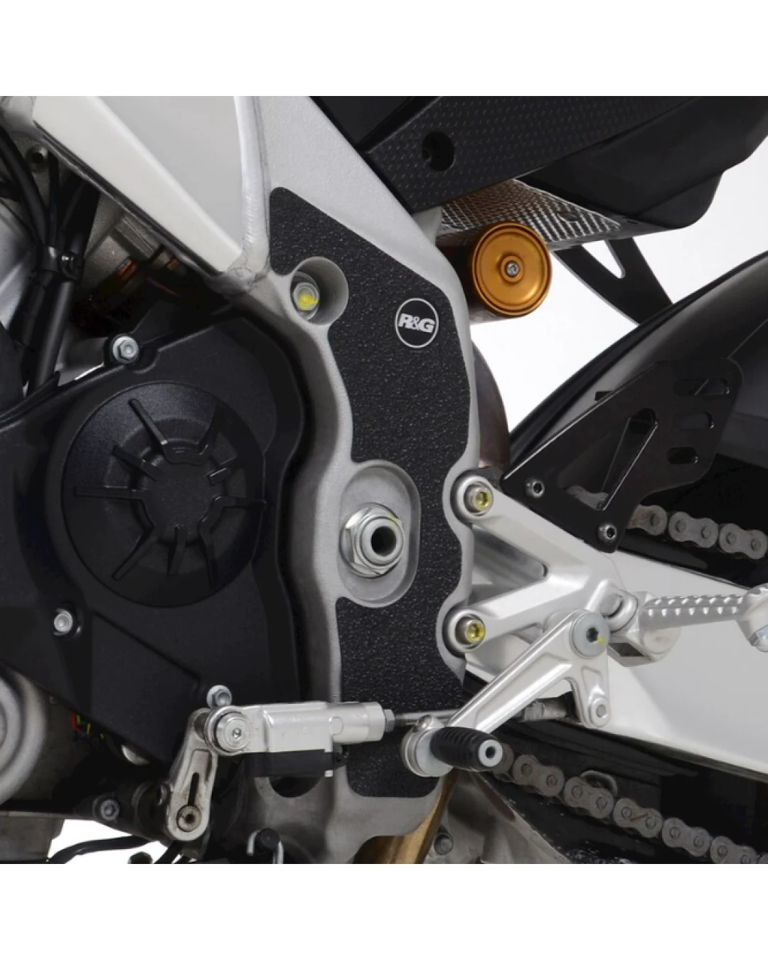 Протектор за рама R&G RACING Boot Guard Set - Frame Black (2 pieces) Aprilia Tuono V4 1100