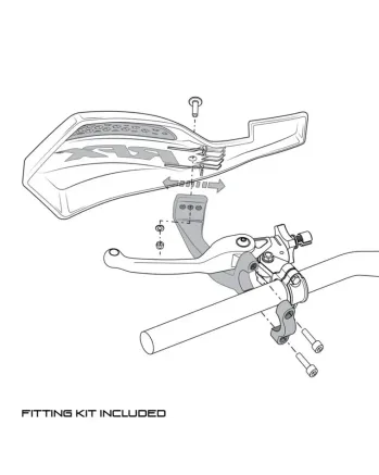 Протектори за кормило RFX 1 Series RR 250 2T RACING (Yellow/White)