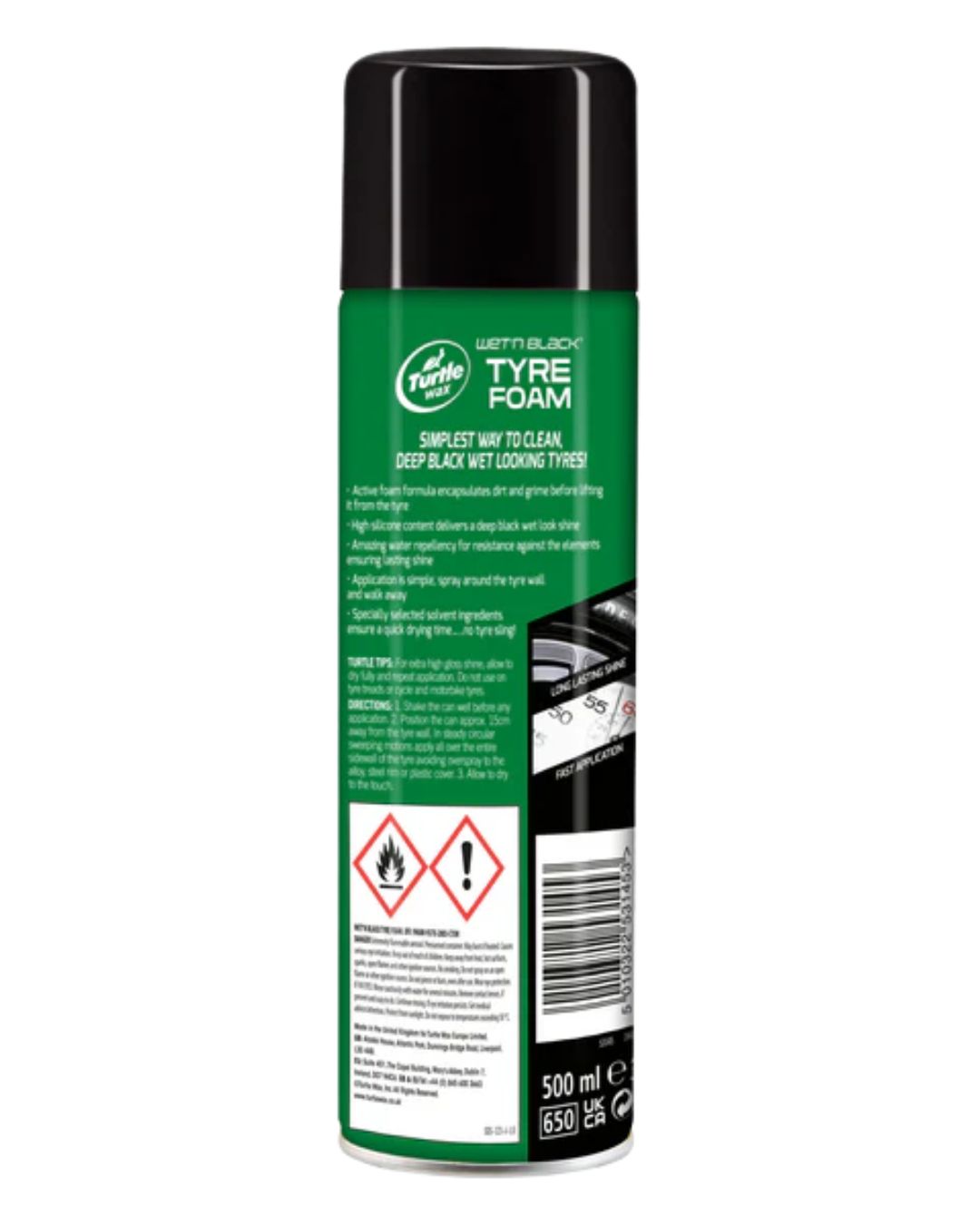 Пяна за Гуми Turtle Wax Wet N Black Tyre Foam 500ml