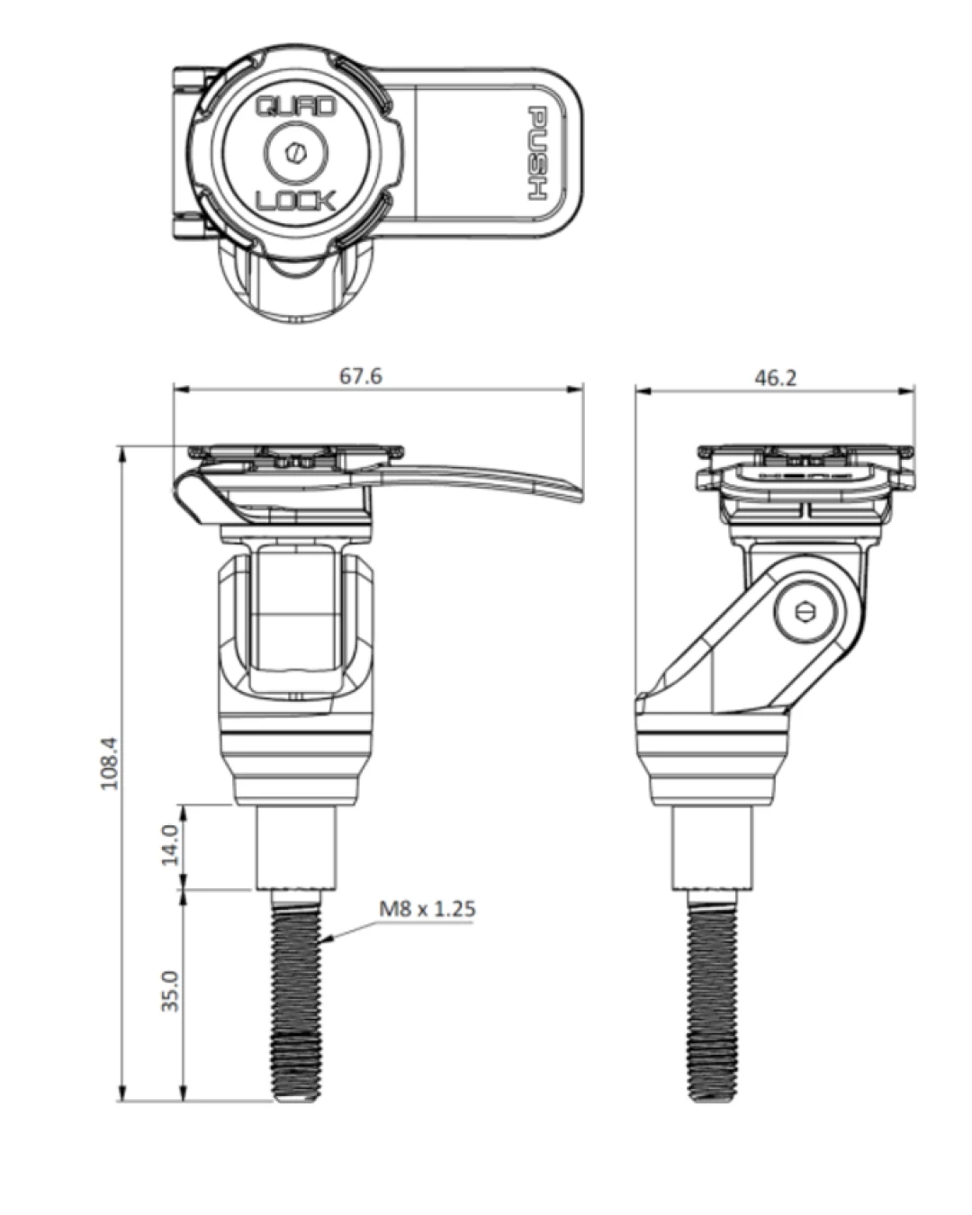 QUAD LOCK Handlebar Clamp Mount