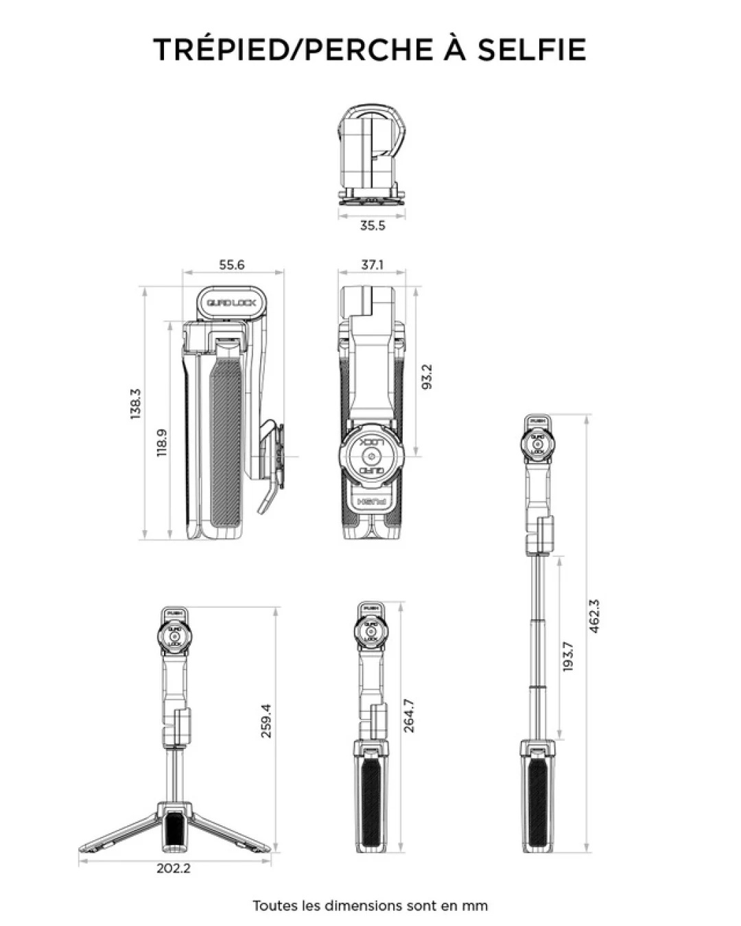 QUAD LOCK Статив/Селфи стик