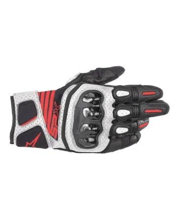 Ръкавици ALPINESTARS SP-X AIR CARBON V2 BLACK/WHITE/FLUO RED