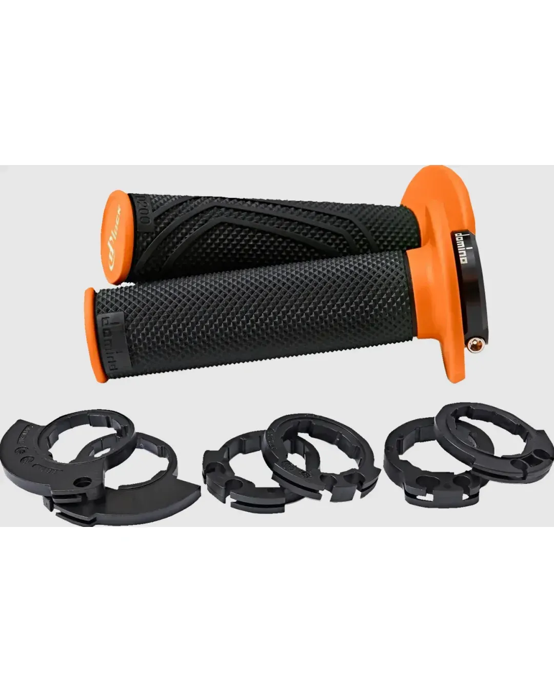 Ръкохватки DOMINO D200 LOCK ON GRIPS BLACK/ORANGE