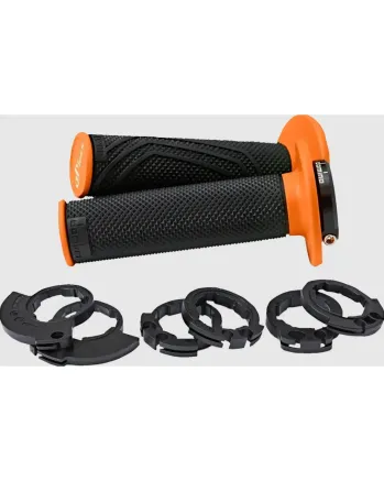Ръкохватки DOMINO D200 LOCK ON GRIPS BLACK/ORANGE
