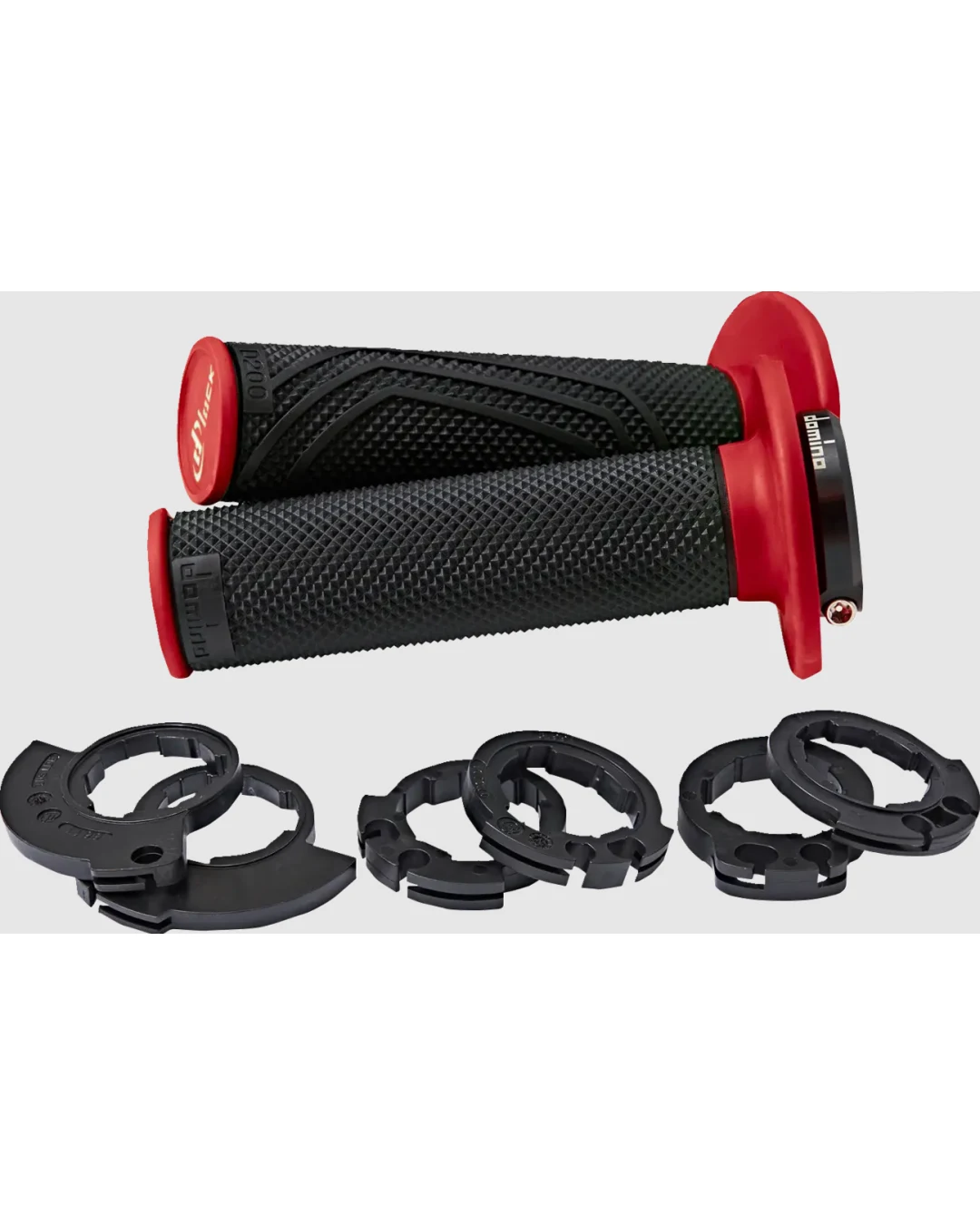 Ръкохватки DOMINO DOMINO D200 LOCK ON GRIPS BLACK/RED