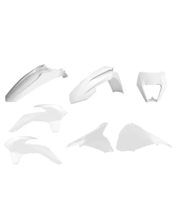 Рестайлинг пластмасов Ендуро комплект POLISPORT за KTM EXC/ EXC-F/XC-W/ XCF-W-2014-16 White